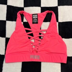 PINK Victoria's Secret Crisscross Sports Bra - Bright Pink